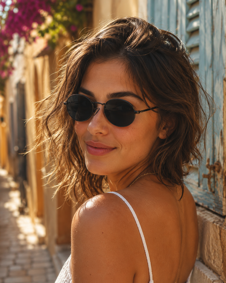 Famous Oval Metal Round Sunglasses