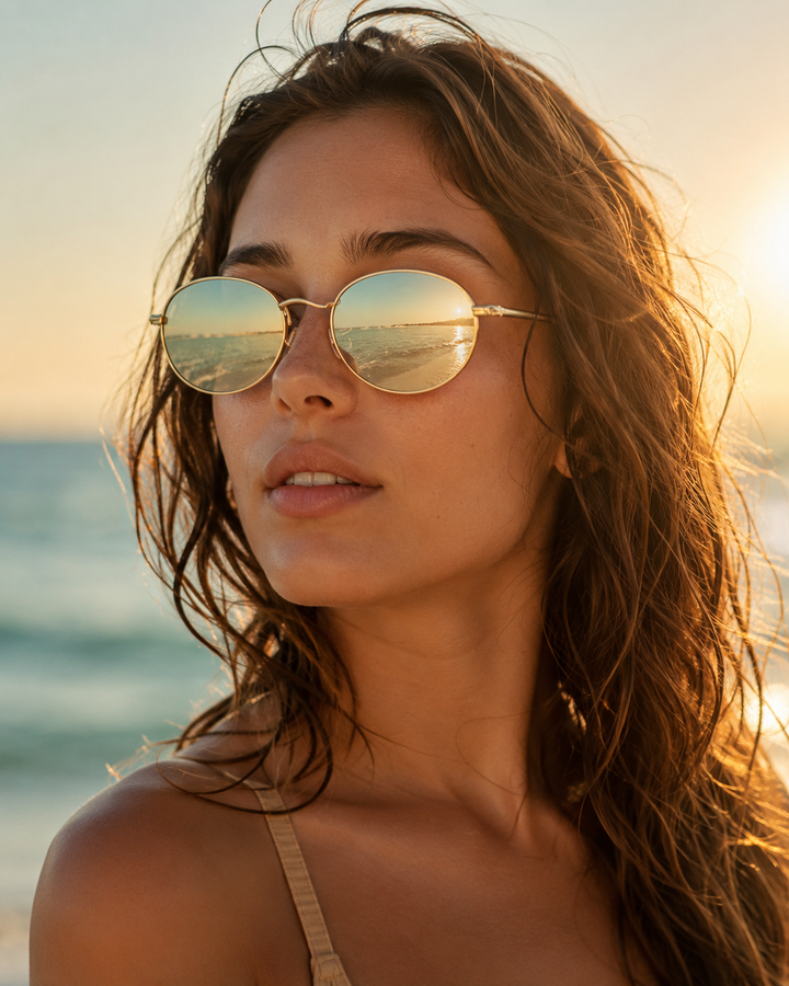 Famous Oval Metal Round Sunglasses